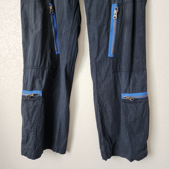 RALPH LAUREN x VINTAGE Y2K multi pocket random zipper wide leg pant in ink 8 - Picture 7 of 7